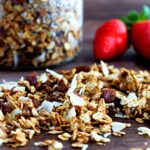granola with coconut and nuts.